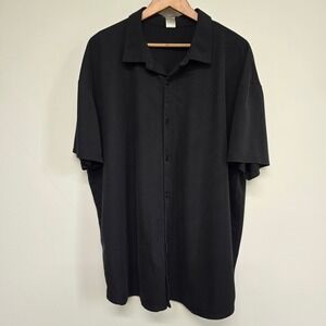 BYLT Premium Basics Executive Fit Shirt Mens XXXL Black Short Sleeve Minimalist